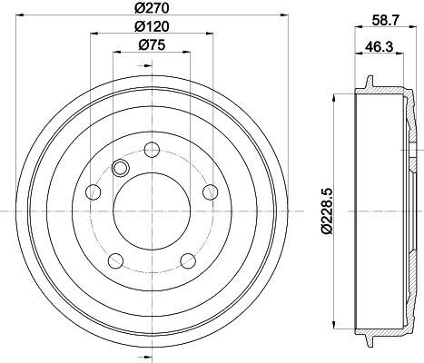 HELLA PAGID 8DT355300021 — FREN KAMPANASI ( BMW E-36 ARKA )