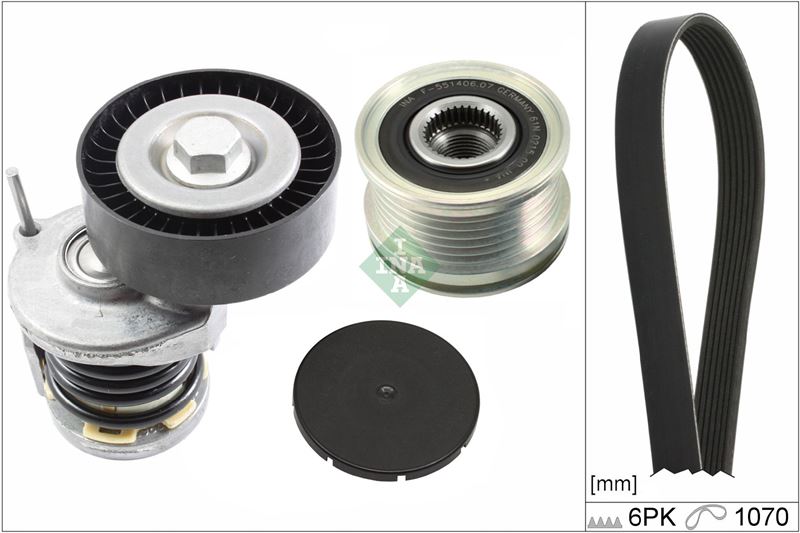 INA 529047521 — V KAYIŞ SETİ CADDY-PASSAT-TIGUAN CAYD-CFFB-CBAA-CBAB 2,0 TDI 10- (534 0164 10 + 535 0124 10 + 6PK1070)