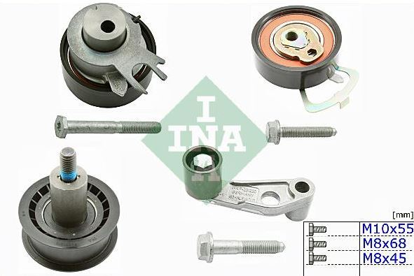 INA 530008909 — TRİGER GERGİ RULMANI SETİ - KAYISSIZ ( VOLKSWAGEN GOLF IV-GOLF V-BORA-CADDY III 1.4 1.6 16V)