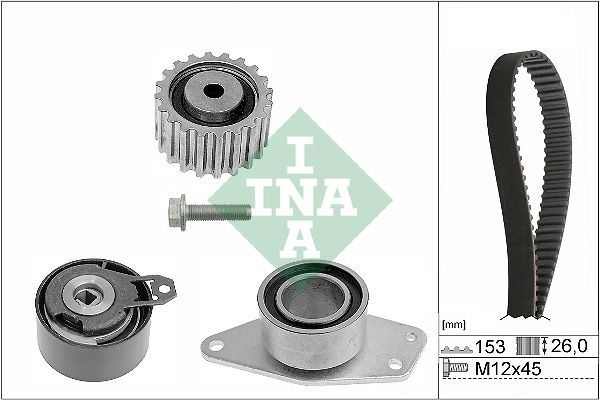 INA 530035710 — TRİGER GERGİ SETİ ( RENAULT CLIO II 1.9 KANGOO 1.9 DTI MEGANE I MASTER III 99- 02)