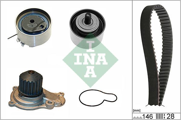 INA 530064130 — TRİGER GERGİ SET+SU POMPASI CHRYSLER PT CRUISER 2.4 00-10 SEBRING 01-08 JEEP CHEROKEE 2.4 01-08