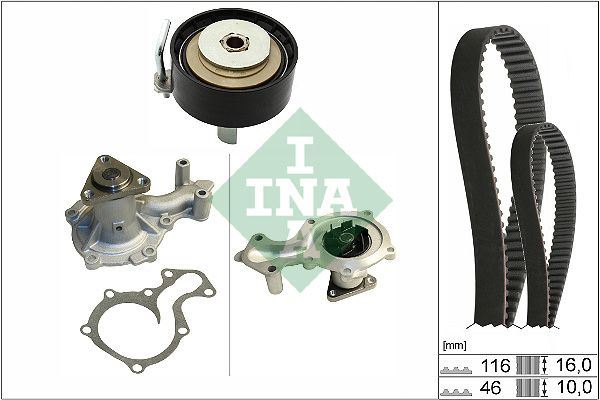 INA 530070030 — DEVİRDAİM +YAĞ POMPA KAYIŞ + TRİGER KAYIŞ + TRİGER GERGİ RULMAN ( FORD