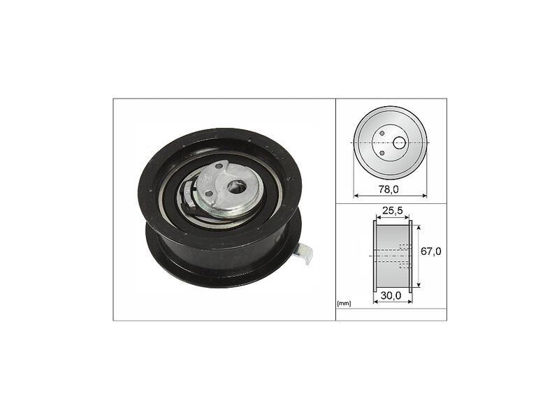 INA 531025130 — TRİGER GERGİ RULMANI (VW CADDY 96-03 GOLF 95-98 PASSAT 94-00 POLO CLS 96-00 TRANSPORTER 95-04)