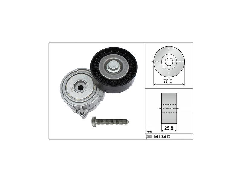 INA 534037510 — ALTERNATÖR GERGİ KÜTÜĞÜ (KOMPLE) AUDI A4, A5, A6, A7, A8, Q5, Q7 3.0 TFSI 08-, PORSCHE CAYENNE 3.0S 11-