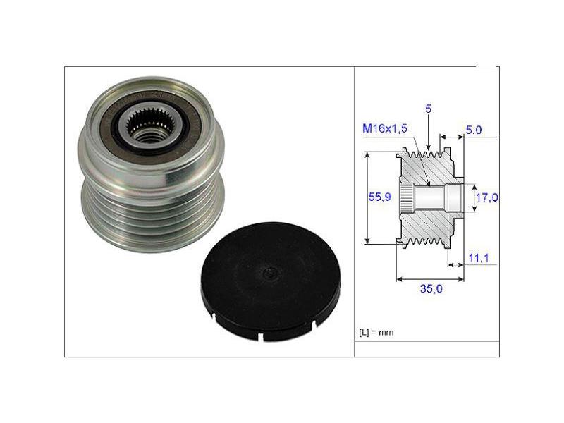 INA 535000510 — ALTERNATÖR KASNAĞI ( 5 KANALLI ) > VAG A4-A6-SUPERB-PASSAT ( 97 > 04 ) AFN-ALZ-ALT-AVF-AWT 1.6 - 1.8 T - 1.9