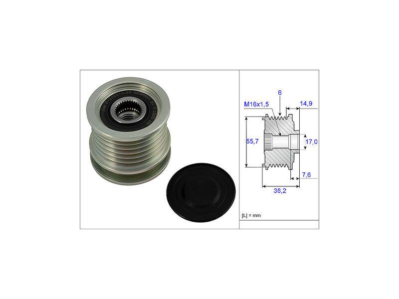 INA 535001310 — ALTERNATÖR KASNAĞI ( 6 KANALLI ) > MERCEDES SPRINTER-W202-S202-W210-S210-W461-W463-W140-VARIO ( 96 > 06 )