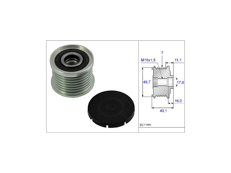 INA 535002110 — ALTERNATÖR KASNAĞI ( MERCEDES BENZ E SERIES (W211) E 400 CDI 03-08 - G SERIES (W463) 00- )