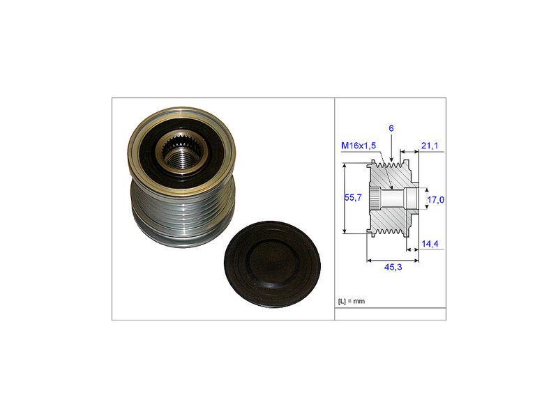 INA 535003610 — ALTERNATÖR KASNAĞI AUDI A4-A6 01-06 1.6-2.0 BENZİNLİ ALT-ALZ-BFB
