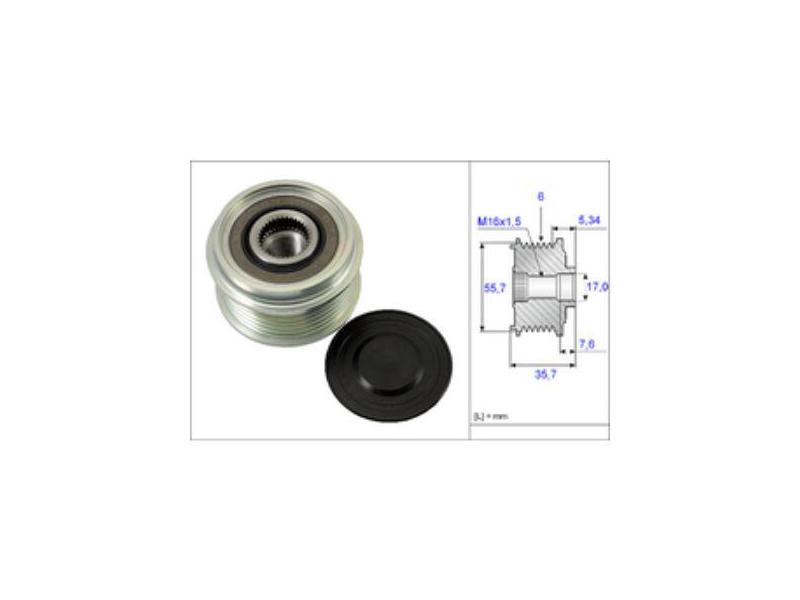 INA 535007710 — KASNAK ŞARJ DİNAMO CAPTIVA C100-C140 / EPICA / LACETTI / ANTARA / VITO 108-110 / SSANGYONG KORANDO / MUSSO