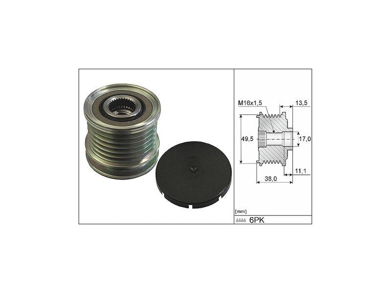 INA 535016610 — ALTERNATÖR KASNAĞI P207 07-12 P308 07-14 P508 10-18 P3008 09-16 P5008 09-17 RZC 10-15 PARTNER- BERLI NGO