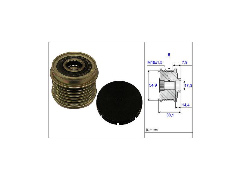 INA 535017610 — ALTERNATÖR KASNAĞI ( 6 KANALLI ) > PSA JUMPER-BOXER * FIAT DUCATO * IVECO DAILY ( 07 > ) 3.0 D-HDI