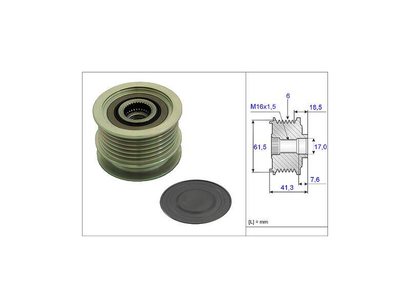 INA 535023410 — ALTERNATÖR KASNAĞI ( FIAT 1.9JTD STILO GRANDE PUNTO / OPEL 1.9CDTI ASTRA H VECTRA C ZAFIRA )
