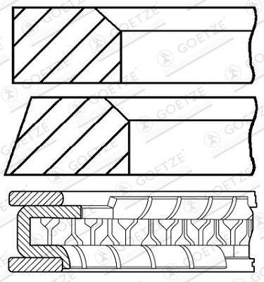 ISS GOE0830680000 — SEGMAN STD ( OPEL ASCONA C 2.0 86-88 ASTRA F G 98-04 KADETT E 87-93 VECTRA A 88-95