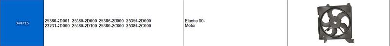 KALE-RADYATOR 344715 — RADYATÖR FANI KOMPLE ELANTRA 00-06