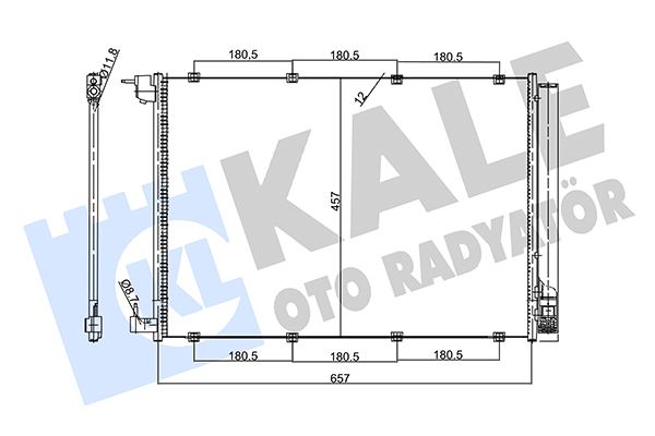KALE-RADYATOR 357735 — KLİMA RADYATÖRÜ MERCEDES BENZ (C-CLASS) W205,C205,S205 14> ; CLS C257 18> ; (E-CLASS) W213,S213 16> ;