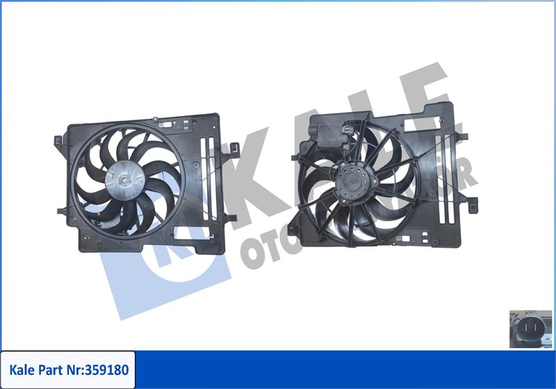 KALE-RADYATOR 359180 — FAN RADYATÖRÜ REZISTORLU FOCUS 14-17 YENİ CONNECT 14> 1.5TDCI (AT) (12V) (250W 2400rpm) DAVLUMBAZLI