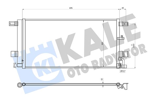 KALE-RADYATOR 361250 — KLİMA RADYATÖRÜ AUDI A4 ; A5 ; A6 ; A7 2.0TFSI 30/35/40/50/55 TFSI/TDI 16> KURUTUCU İLE [BRAZING