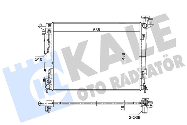 KALE-RADYATOR 362185 — MOTOR SU RADYATÖRÜ HYUNDAI İX35 10<15 - KIA SPORTAGE III 10> 1.6 2.0GDI 4WD (AT) [BRAZING]