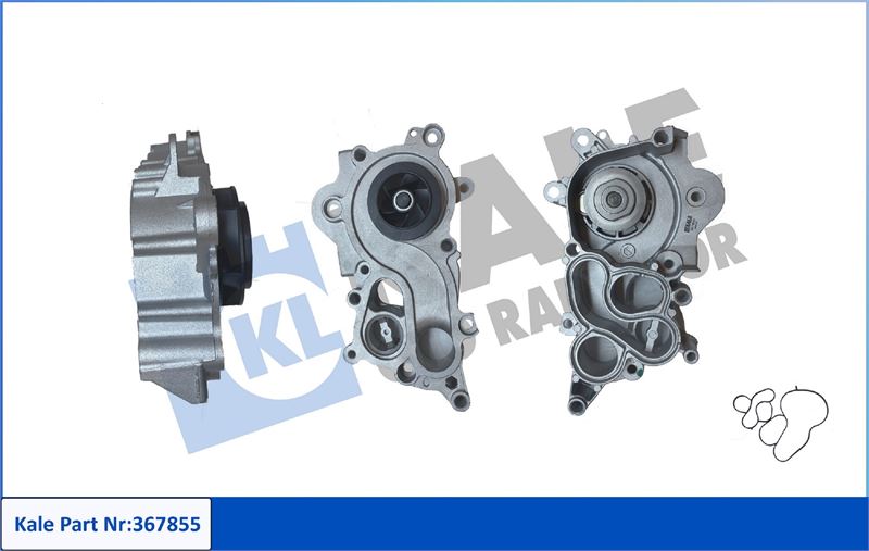 KALE-RADYATOR 367855 — SU POMPASI DEVİRDAİM GOVDESIZ AUDI A1 A3 A4 Q2 Q3 1.0/1.2/1.4TFSI 13 20 - SEAT ALHAMBRA ARONA ATECA