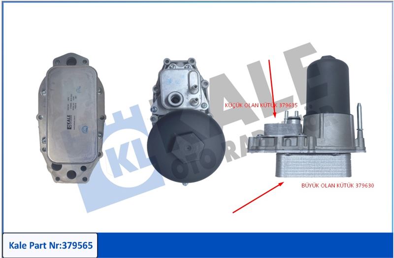 KALE-RADYATOR 379630 — MOTOR YAĞ SOĞUTUCU PEUGEOT 407 ; 607 2.7HDI 05<10 - CITROEN C5 III 2.7HDI 08> - LAND ROVER DISCOVERY