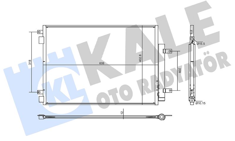 KALE-RADYATOR 382630 — KLİMA RADYATÖRÜ SUZUKI SX4 S-CROSS ; VITARA 1.4HYBRID 1.4T 1.6DDIS 13= KURUTUCU İLE [BRAZING AL/AL]