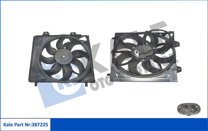 KALE-RADYATOR 387225 — FAN RADYATÖRÜ PEUGEOT 208 2008 3008 1.2 PURETECH 1.5 BLUEHDI 19> C4 C4 X 1.2 PURETECH 20> CORSA F