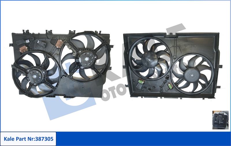 KALE-RADYATOR 387305 — FAN RADYATÖRÜ FIAT DUCATO 2.0 2.3D 3.0D 07> (2 REZISTOR + 1 RELAY) DAVLUMBAZLI FAN MOTORU