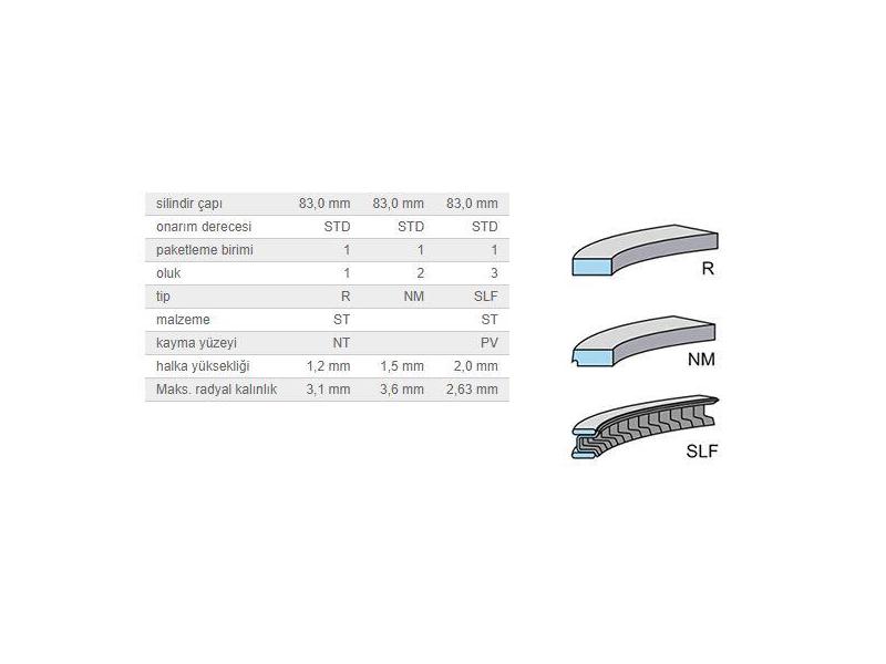 KOLBEN 800114310000 — SEGMAN STD 83.00mm MERCEDES M270 M274 W176 W246 X156 C117 W205 W212