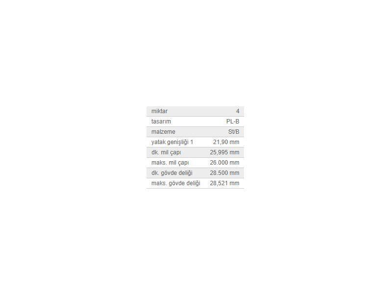 KOLBEN 87322690 — PİSTON KOL BURCU TAKIMI MERCEDES OM601 W124 W201 W638 B901> B904 4 SİLİNDİR