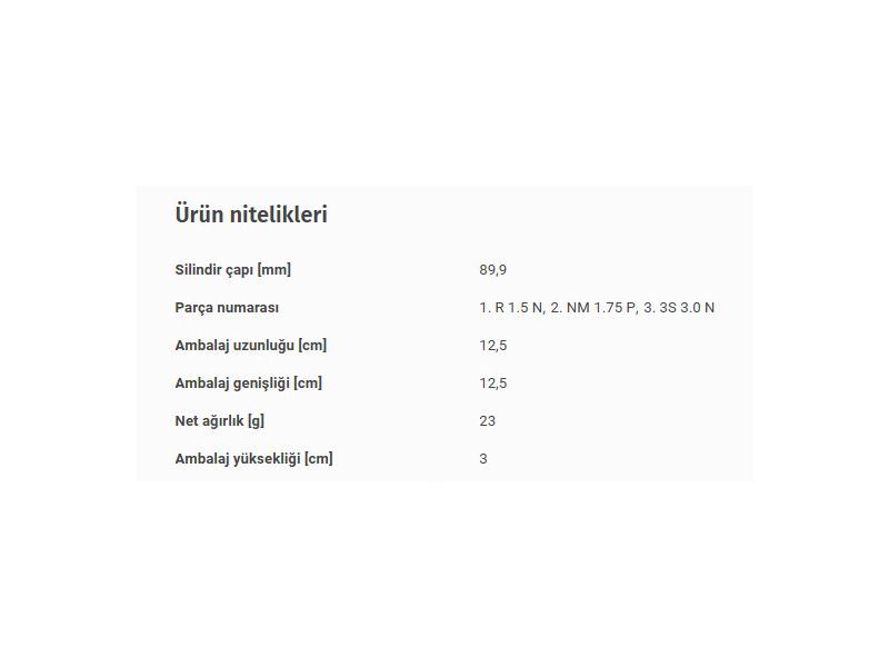 MAHLE 00114N0 — SEGMAN 89.90 mm (STD) MERCEDES W210 S210 C280 E280T E210 ML430 E430 2.8İ 96-03 M112.920/921/944 M113/941/942