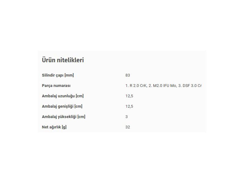 MAHLE 02816N0 — SEGMAN SETİ 83,00MM VAG A4 A6 A8 TOUAREG 04-12