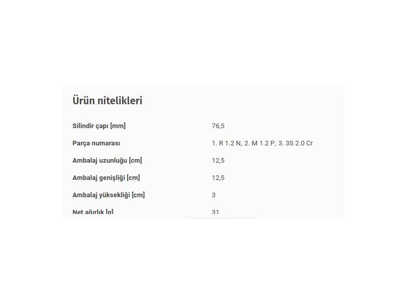 MAHLE 02822N0 — SEGMAN SETİ 76,50MM VAG BO1 CAD3 GO4-5-6 PO4-5 00-14