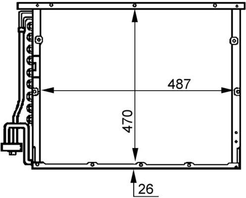 MAHLE AC179000S — KLİMA RADYATÖRÜ (487X470X20) BMW E36 M40 B16 (164E1) (ENo:8FC351036341)