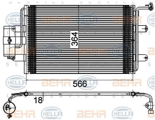 MAHLE AC180000S — KLİMA RADYATÖRÜ (568x335x20) VOLKSWAGEN BORA GOLF IV 14 16V 16 AUDI A3 16 18 96-03 (ENo:8FC351036384)