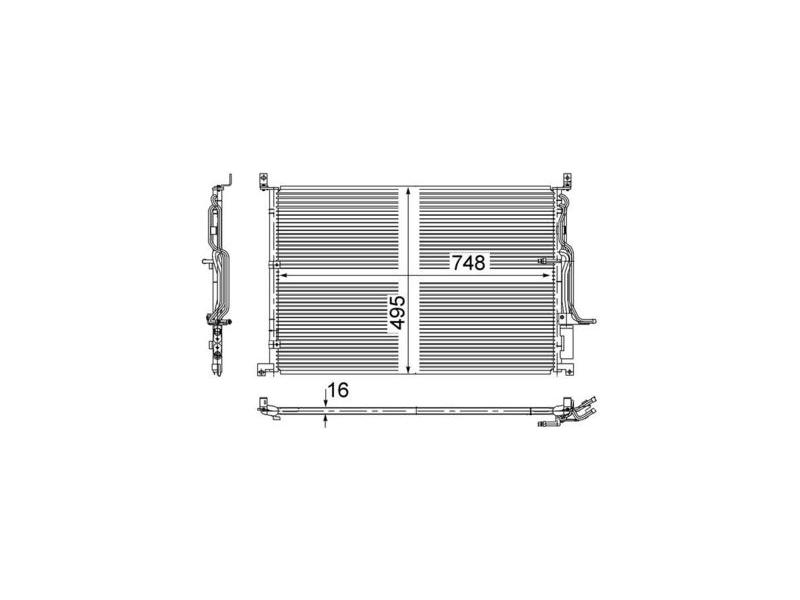 MAHLE AC271000S — KLİMA RADYATÖRÜ (130X968) AUDI A8 (ENo:8FC351100724)