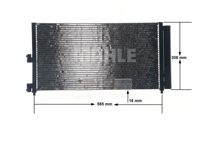 MAHLE AC372000S — KLİMA RADYATÖRÜ KONDENSER FIAT DOBLO 01> IDEA 04> PUNTO 03> LANCIA YPSILON 06-11 1.2 1.3JTD 1.4 1.9JTD