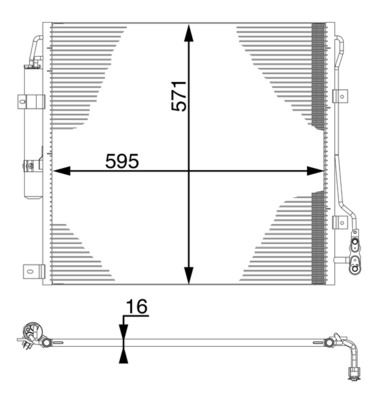 MAHLE AC760000S — KLİMA RADYATÖRÜ (635X825) LAND ROVER RANGE ROVER SPORT 50 (ENo:8FC351341794)