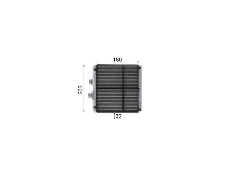 MAHLE AH183000P — KALORIFER RADYATORU (180X203X32) MERCEDES W204 S204 C 180 CGI C 200 CGI M 274910 (ENo:8FH351315411)