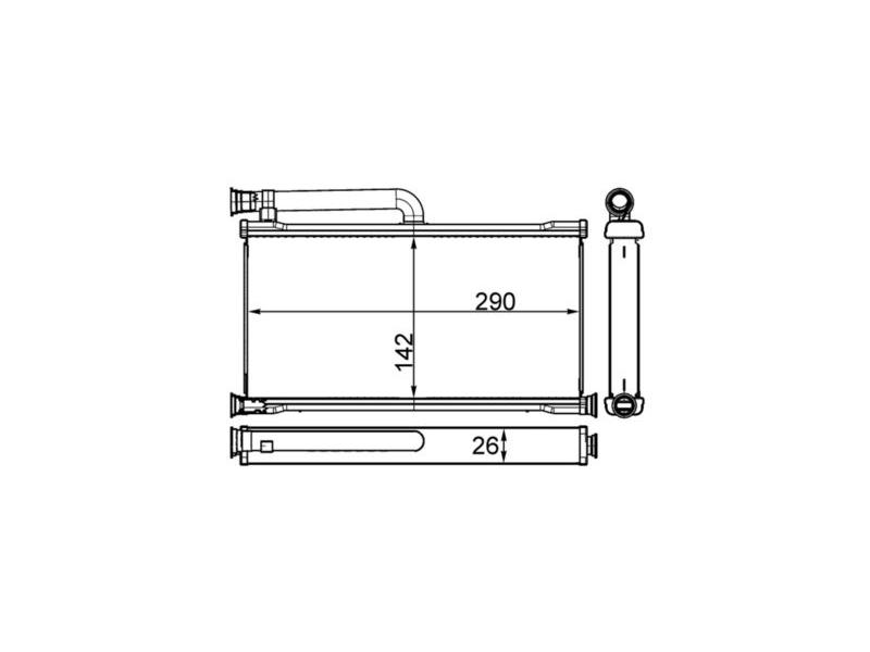 MAHLE AH261000S — KALORİFER RADYATÖRÜ (220X370) AUDI A6 04- (ENo:8FH351511724)