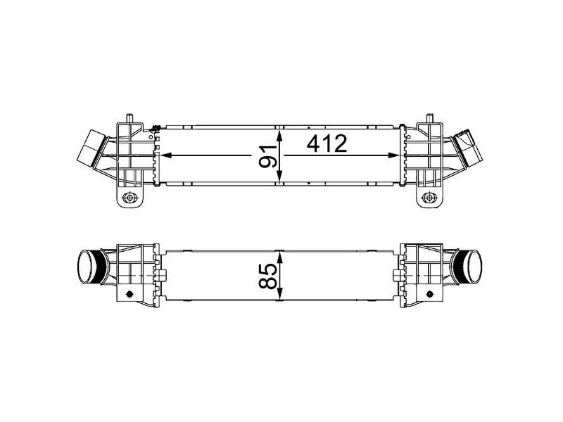 MAHLE CI25000S — TURBO RADYATORU (115X735) FORD MONDEO III 20 TDCI (ENo:8ML376700734)