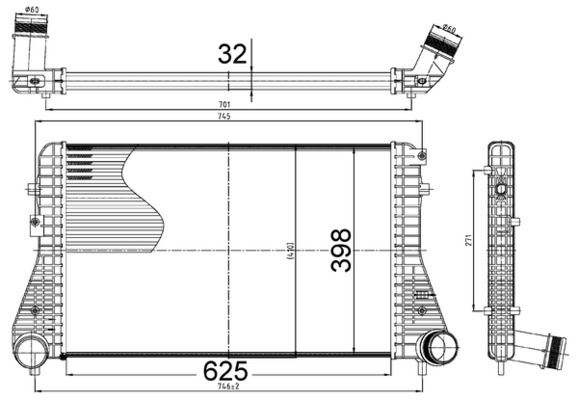 MAHLE CI517000S — TURBO RADYATÖRÜ (625X398X32) VOLKSWAGEN PASSAT TIGUAN 20 TSI 10- CCZ (ENo:8ML376988504)