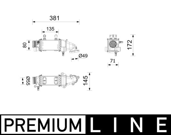 MAHLE CI739000P — TURBO RADYATÖRÜ (INTERCOOLER) POLO / IBIZA / TOLEDO / FABIA / RAPID 15-18 CUSA-CUSB-CUTA 1.4 TDI
