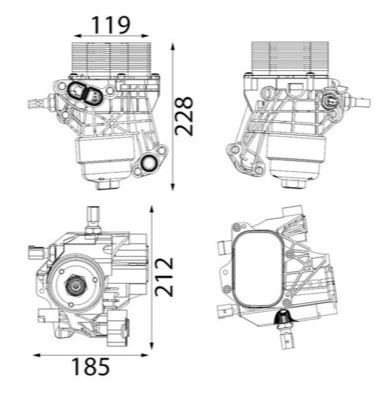 MAHLE CLC466000S — YAĞ FİLTRE KÜTÜĞÜ YAĞ SOĞUTUCU VW-SKODA-SEAT-AUDİ-GOLF7-PASSAT-CADDY-TIGUAN-A3-LEON-OCTAVIA 13> C