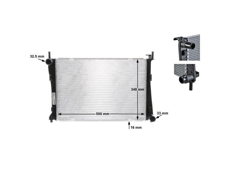 MAHLE CR1355000S — MOTOR SU RADYATÖRÜ FIESTA V FUSION 01-08 1.25 1.4 16V 1.6 16V MAZDA II 1.4 16V 1.6 16V 02> OLCU 500 358 16