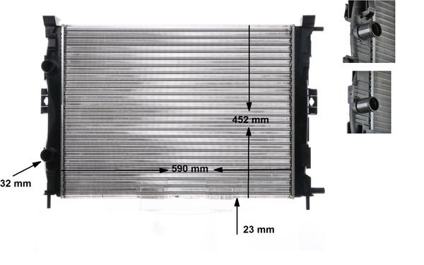 MAHLE CR1690000S — SU RADYATÖRÜ (RENAULT MEGANE II / SCENIC II 1.4-1.6 16V 02- ) 8MK376781-134