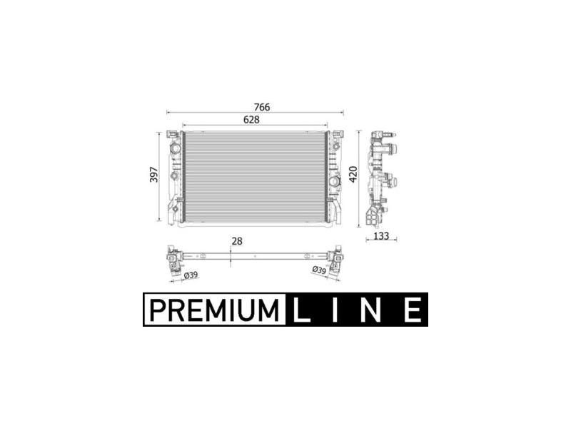 MAHLE CR2223000P — SU RADYATORU 628×397X28 BMW CLASS 5-8(G31 G14) (ENo:8MK376795261)