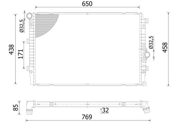 MAHLE CR2428000S — VW TIGUAN 2015- 1.4TSI 2.0TDI SU RADYATÖRÜ 5N0121253Q