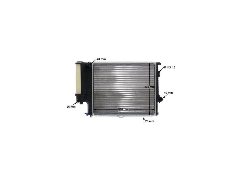 MAHLE CR244001S — SU RADYATÖRÜ (520X438X34) (MEKANİK)(OTOMATİK) BMW E39 M52 B20 (206S3) (ENo:8MK376888134)