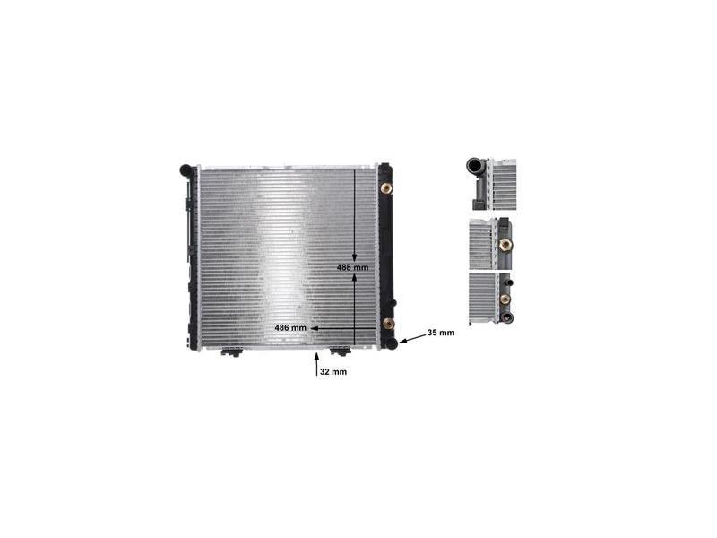 MAHLE CR291000S — SU RADYATORU (487X484X42) (OTOMATIK) MERCEDES W124 S124 C124 200 E 220 E 200 TE M 111940 (ENo:8MK376712434)