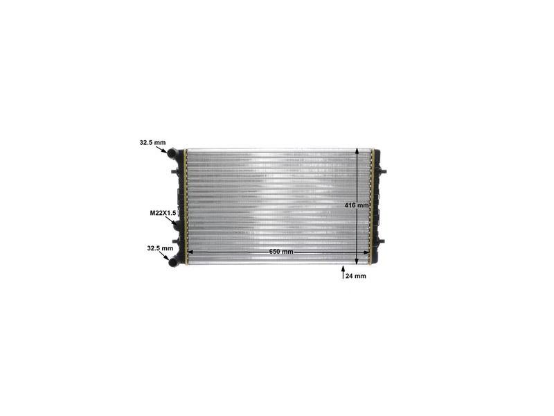 MAHLE CR368001S — SU RADYATÖRÜ 650×414 (VW GOLF 98-06 AUDI A3 97-03 SEAT LEON 00-06 SKODA OCTAVIA 97-11)